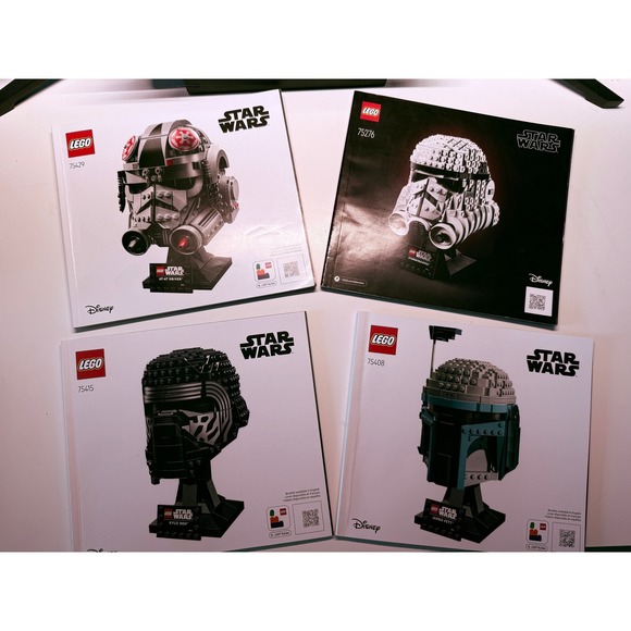 Lego Other - LEGO Star Wars Helmet Manuals Lot 75276 75408 75415 75429 Stormtrooper Fett